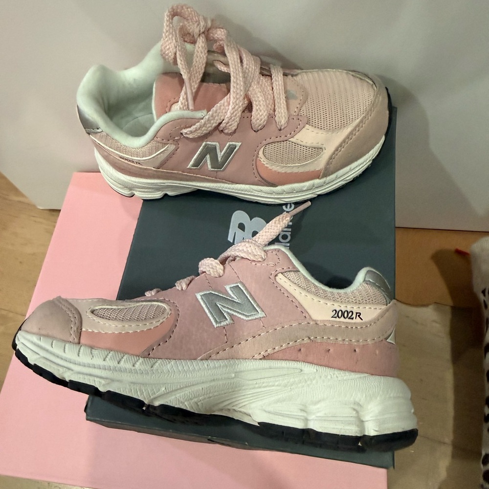 New Balance Kids' Blush and Cream Sneakers